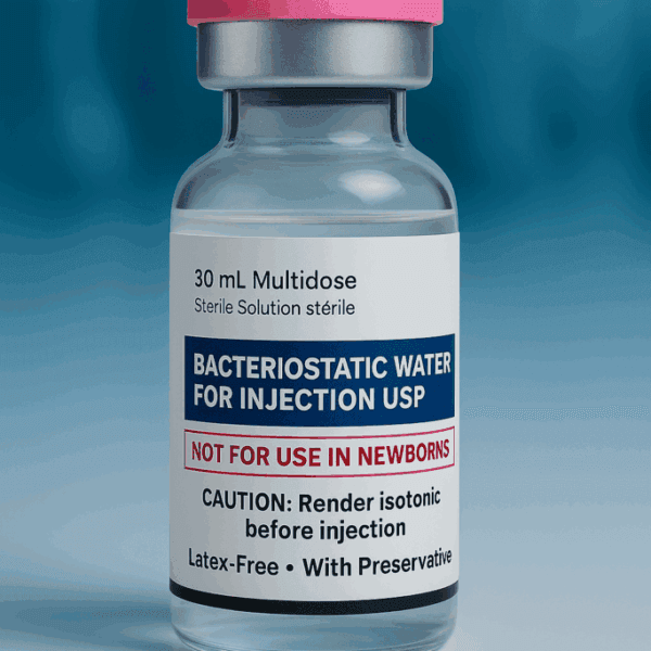 Pfizer Bacteriostatic Water 30mL – Research Use Only. Ships from Ontario, Canada. 